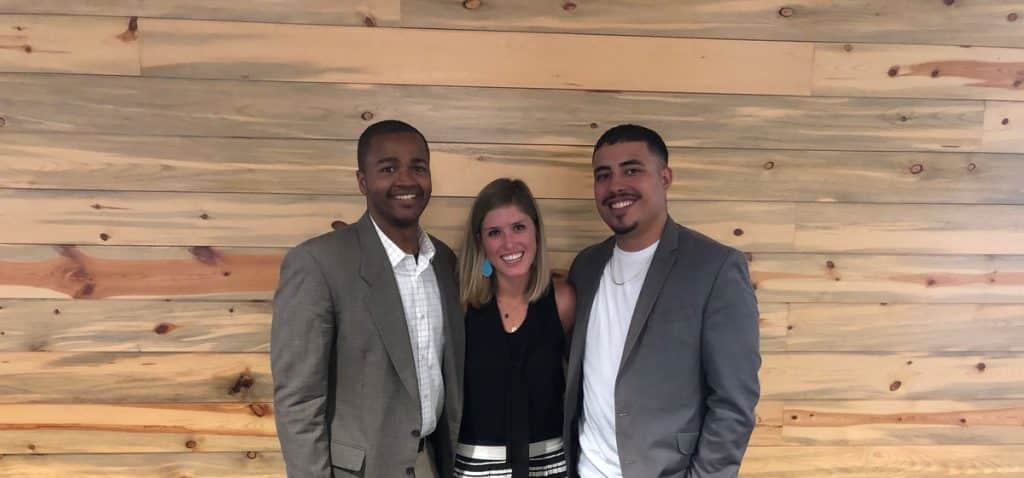 Alumni VJ Brown, Devanie Hopfenbeck and TeRay Esquibel at Impact Denver